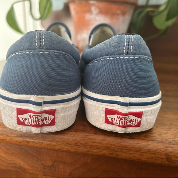 Vans Classic Blue Canvas Slip-Ons, Unisex - Picture 9 of 10